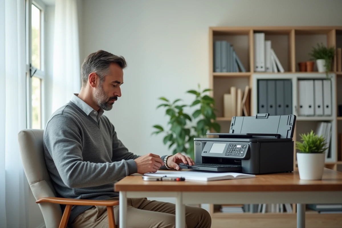 Homme refilant une cartouche d